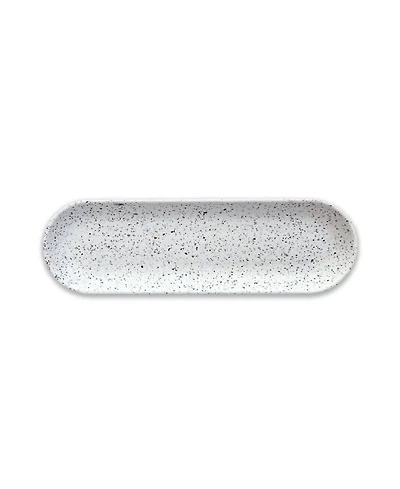 Q Squared Terrazzo 18" x 5.5" Long Oval Platters, Set of 4