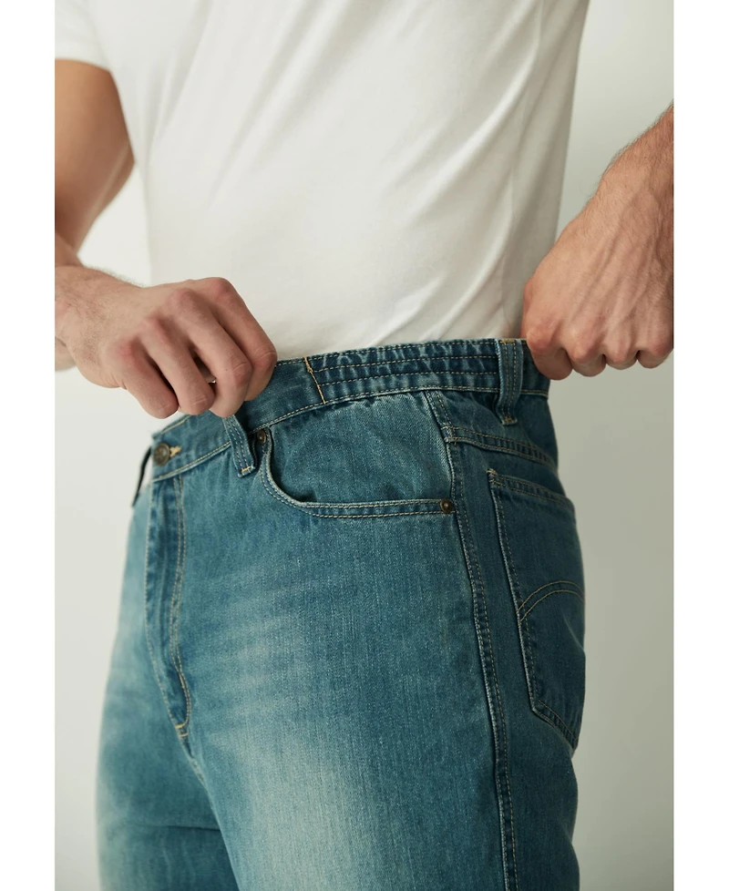 Liberty Blues Big & Tall by KingSize Loose-Fit Side Elastic 5-Pocket Jeans