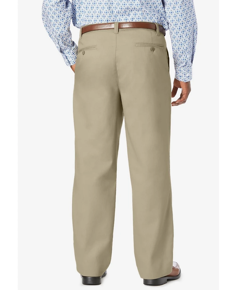 KingSize Big & Tall Relaxed Fit Wrinkle-Free Expandable Waist Pleated Pants