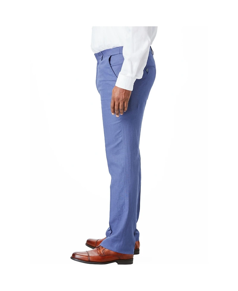KingSize Big & Tall Linen Blend Plain Front Dress Pants