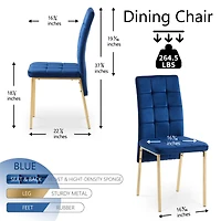 Streamdale Modern Velvet Nordic Dining Chair Set (4)