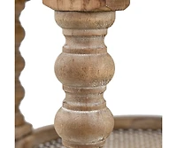 Streamdale Furniture D23.5 X 25" Round 3-Tiered Side Tabel, Natural End Tabel For Lving Room Bedroom Entryway, Brown