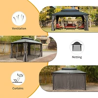 Streamdale 10' X 14' Hardtop Gazebo, Aluminum Metal Gazebo