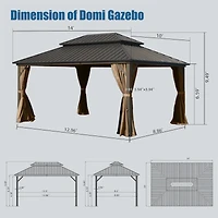 Streamdale 10'x14' Aluminum Gazebo with Metal Canopy