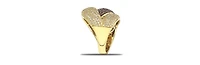 Suzy Levian Sterling Silver Cubic Zirconia Pave Crossover Ring