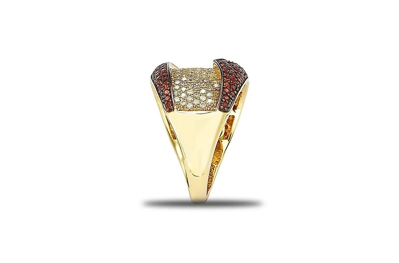 Suzy Levian Sterling Silver Cubic Zirconia Fold Over Ring