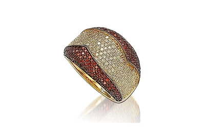 Suzy Levian Sterling Silver Cubic Zirconia Fold Over Ring