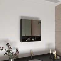 Streamdale Manchester Rectangle Medicine Cabinet With Mirror Wengue
