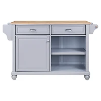 Streamdale Cambridge Wood Top Kitchen Island With Storage 0002