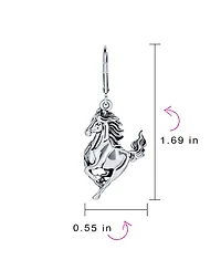 Bling Jewelry Equestrian Equine Gift Cowgirl Dangle Galloping Horse Earrings For Women Sterling Silver Lever back