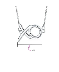 Bling Jewelry Minimalist Hugs And Kisses Xo Station Pendant Necklace Sterling Silver With Chain