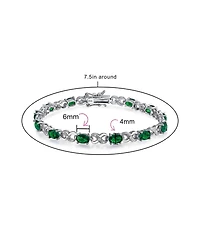 Bling Jewelry 9CT Cubic Zirconia Pink Oval Cz Romantic Love Knot Symbol Milgrain Infinity Tennis Bracelet Rose Plated