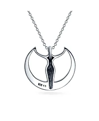 Bling Jewelry Celtic Cerridwen Crone Ancient Divine Deity Lunar Moon Goddess Of Wisdom Pendant Necklace Sterling Silver