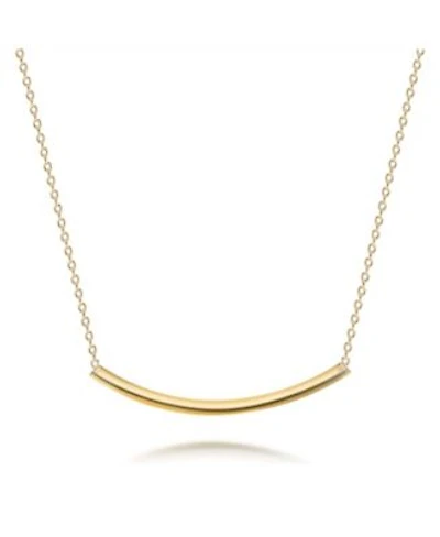Bling Jewelry Minimalist Delicate Thin Sideways Horizontal Round Tube Curved Bar Slide Pendant Necklace For Women Sterling Silver