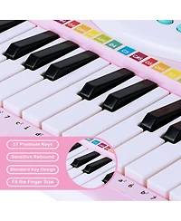 Costway 37-Key Kids Piano Keyboard Playset Electronic Organ Light