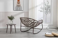 Streamdale Furniture Padded Rattan Rocking Chair, Olive Green