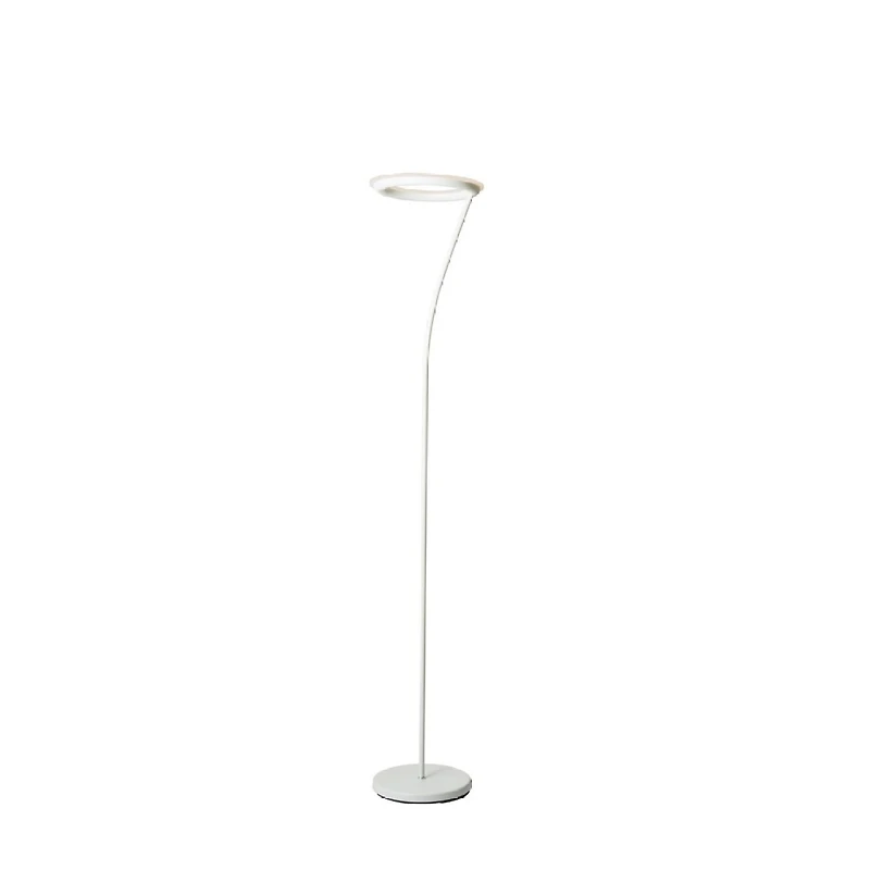 Streamdale 73" Tall Halo Led Torchiere Floor Lamp in Matte White