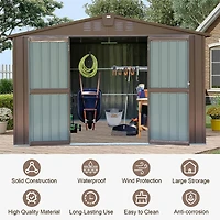 Streamdale 10'x8' Metal Tool Shed with Lockable Door