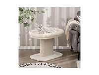 Slickblue Modern Cat Tree Tower with Large Plush Perch and Sisal Scratching Plate