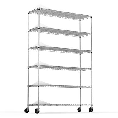 Simplie Fun Heavy Duty Nsf Metal Garage Storage Shelves, 6-Tier, 6000lbs