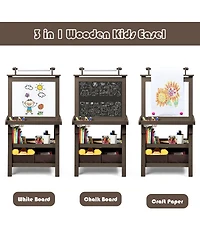 3-in-1 Double-Sided Storage Art Easel