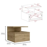 Streamdale Furniture Floating Nightstand Flopini, One Drawer