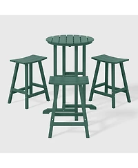 WestinTrends Outdoor Patio Counter Height Bar Stools Bistro Table 4-Piece Set