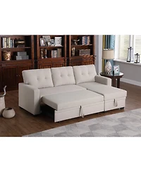 Streamdale Upholstered Pull Out Sectional Sofa With Chaise
