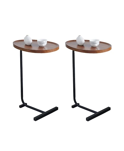 Streamdale Compact C-Shaped Side Table for Small Spaces