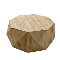 38.58"Threedimensional Embossed Pattern Design American Retro Style Coffee Table