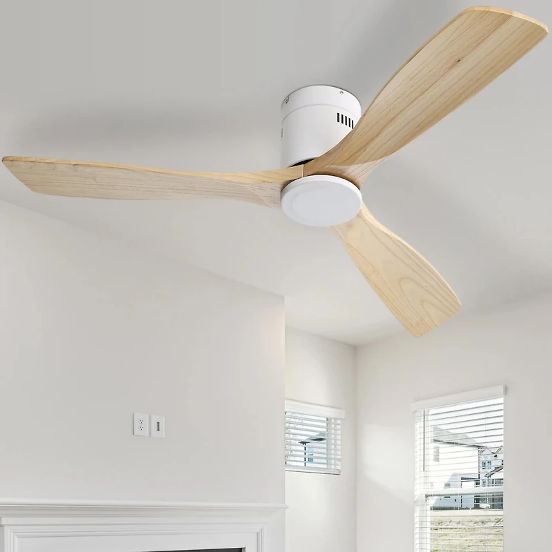 Streamdale Furniture 52" Natural Wood Ceiling Fan with Remote Control