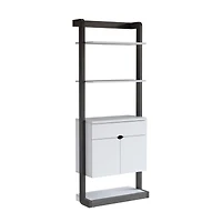 Simplie Fun Bookcase Distressed Grey White