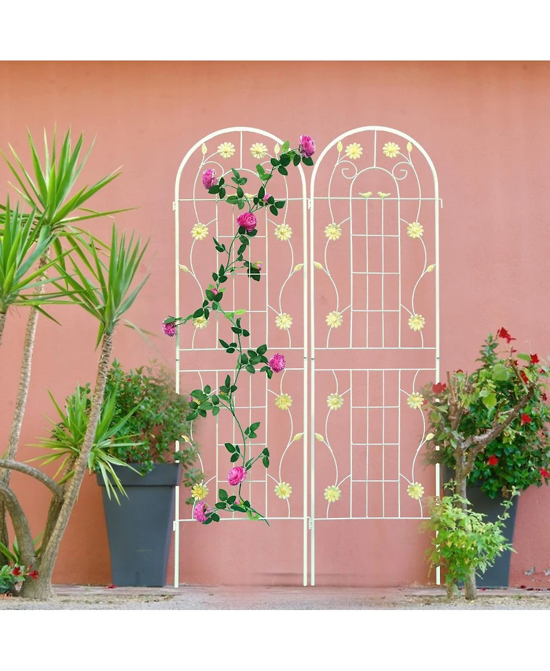 Streamdale Furniture Metal Garden Trellis for Climbing Plants Outdoor Support