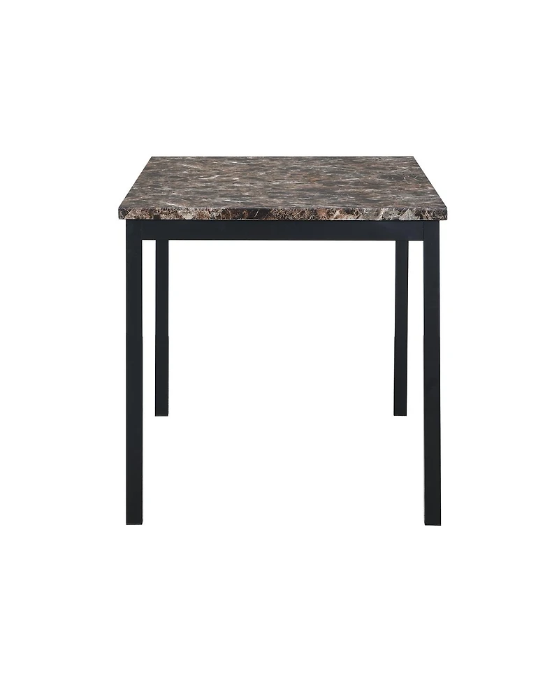 Streamdale Faux Marble Metal Dining Set (5 Pieces)