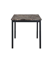 Streamdale Faux Marble Metal Dining Set (5 Pieces)