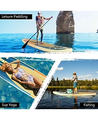 Costway 10.5ft Inflatable Stand Up Paddle Board Surfboard with Bag Aluminum Pump