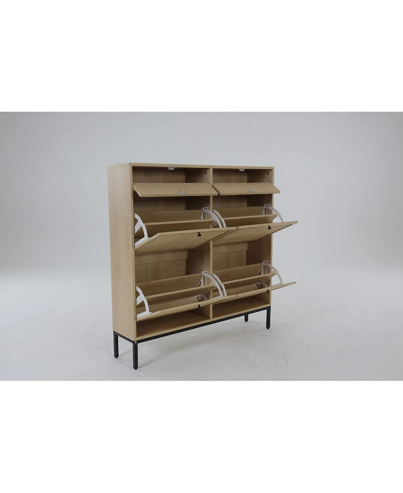 Simplie Fun Narrow Wooden Shoe Cabinet Set - 2 Pack