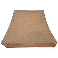 Springcrest Natural Burlap Medium Rectangle Lamp Shade 8" Wide x 5" Deep at Top and 14" Wide x 11" Deep at Bottom and 10" Sla
