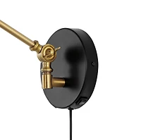 Jonathan Y Lisa Swing Arm Modern Midcentury Iron Usb Charging Port Led Sconce