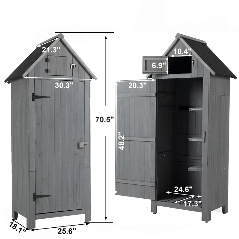 Streamdale Outdoor Storage Cabinet 70.5H x 30.3L 21.3W