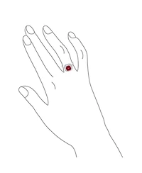 Bling Jewelry Large Fashion Solitaire Cubic Zirconia Pave Cz Cushion Cut Red Art Deco Style Cocktail Statement Ring Silver Plated