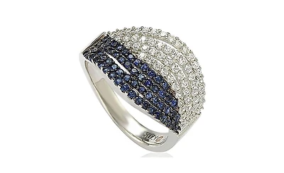 Suzy Levian New York Suzy Levian Sterling Silver Cubic Zirconia Pave Weave Ring