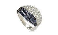 Suzy Levian New York Suzy Levian Sterling Silver Cubic Zirconia Pave Weave Ring