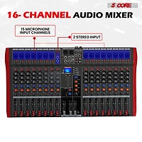 5 Core Audio Mixer 16 Channel Dj Controller Professional Sound Board Bluetooth Usb Mx 16CH