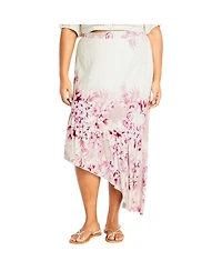 City Chic Women's Isabella Border Skirt
