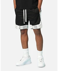 Carre Men's Bandana Lace Shorts - XXXLarge, Beige/Khaki