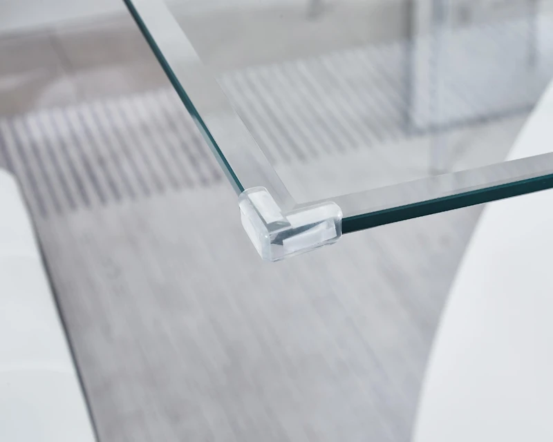 Streamdale Luxury Glass Top Dining Table - Modern Design (2 Colors)
