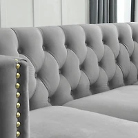 Streamdale 3 Seater + 2 Seater Combination Sofa.Grey Velv