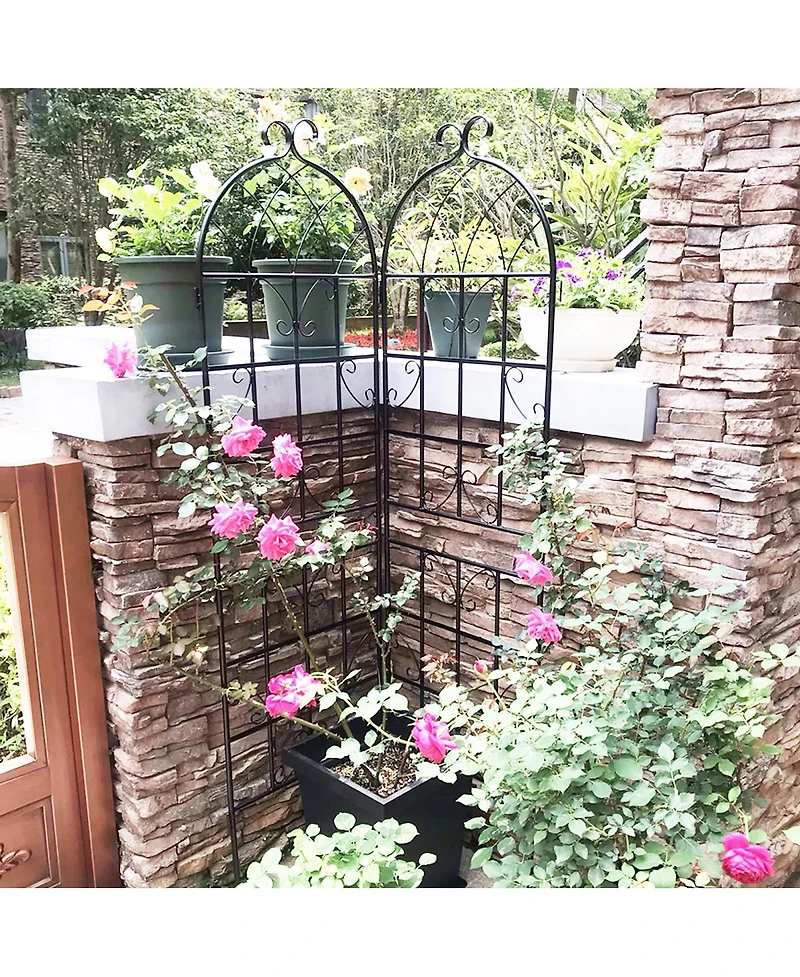 Streamdale Furniture Metal Garden Trellis 71" x 19.7" for Climbing Plants