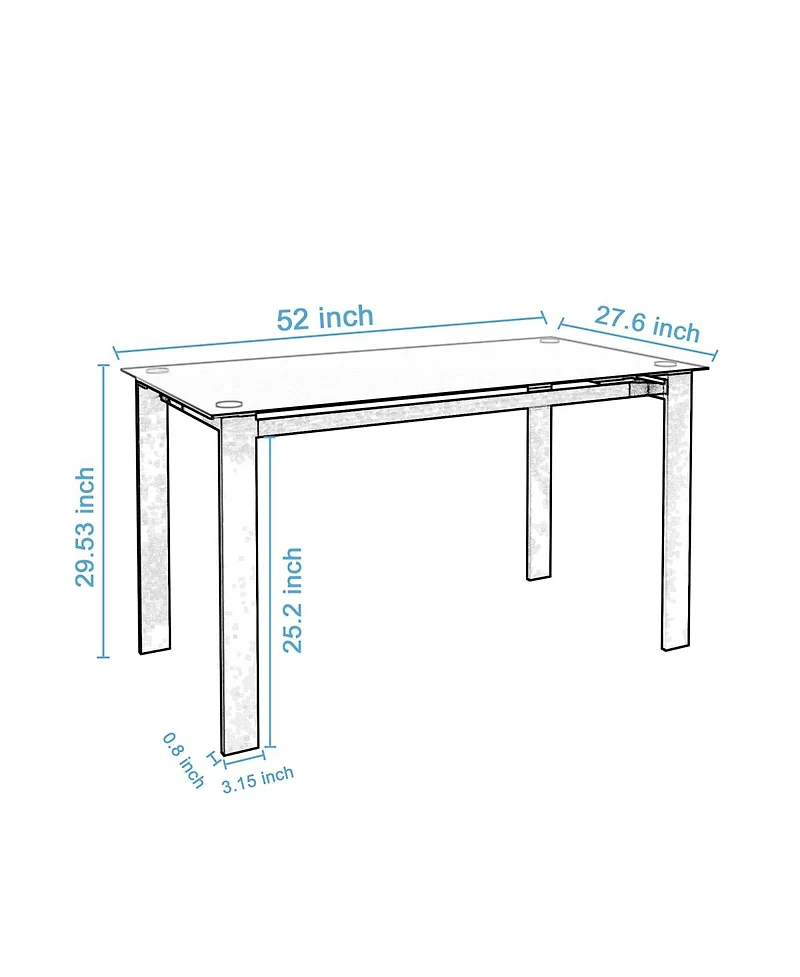 Streamdale Furniture Dining Table, Safety And Easy To Clean, Multi-Function Table For Dining And Living Room
